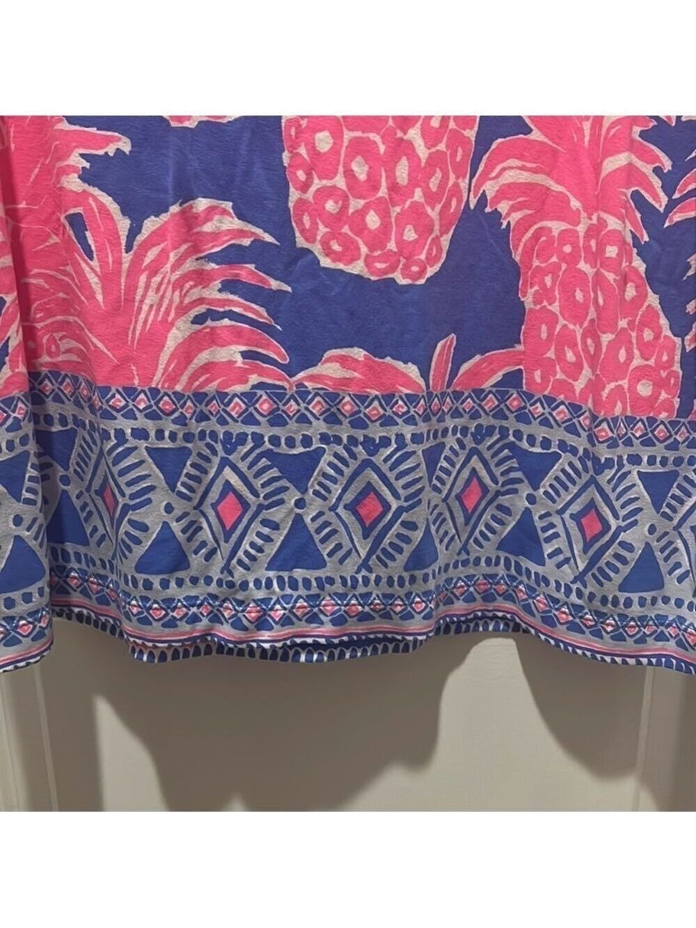 Lily Pulitzer Blue and Pink Pineapple Long Sleeved Dress size small - Picture 8 of 8